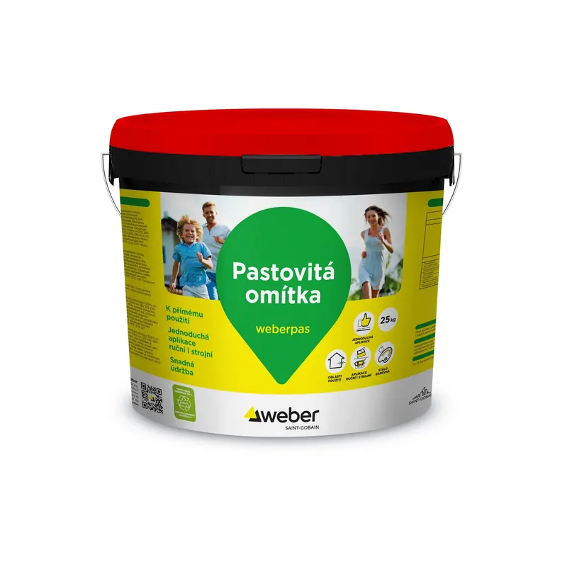 Omítka silikátová weberpas extraClean active zrnitá 2 mm SE1C 25 kg