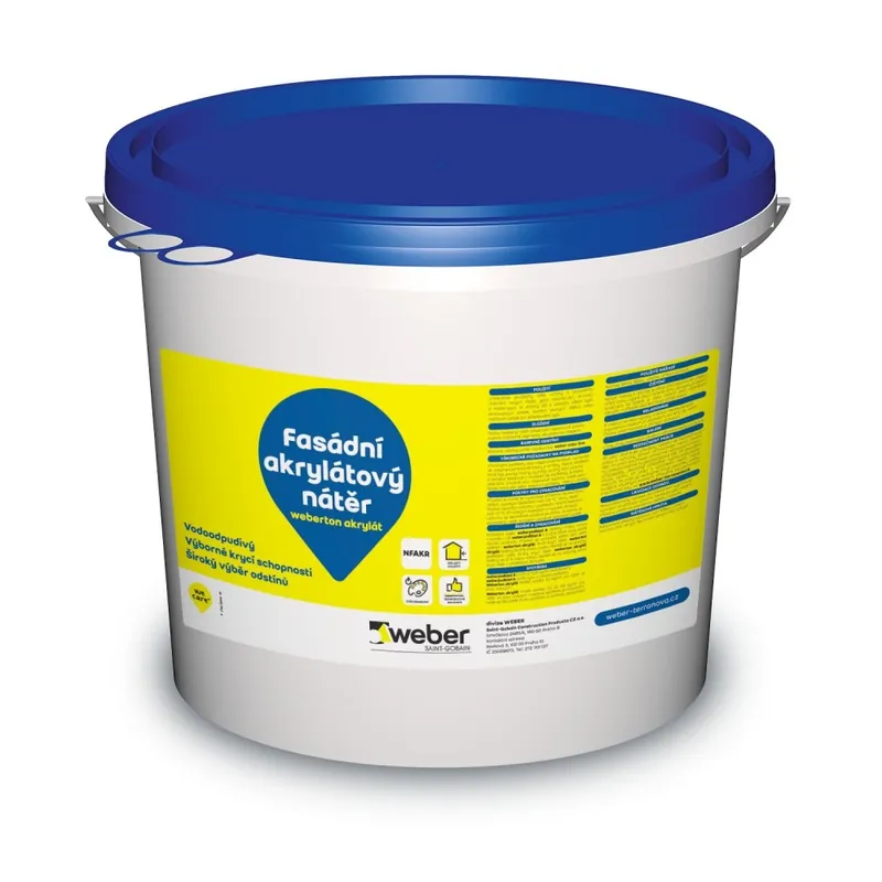 Barva fasádní weberton akrylát CE00 25 kg